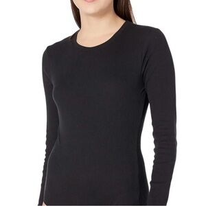 Madewell Black Crewneck Long Sleeve Bodysuit
